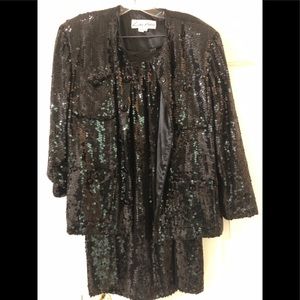 Lillie Rubin sequined top and skirt